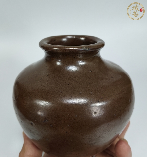 古玩陶瓷紫金釉撇口罐真品鑒賞圖