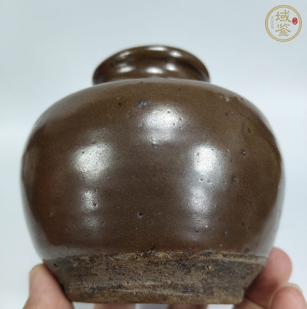 古玩陶瓷紫金釉撇口罐真品鑒賞圖