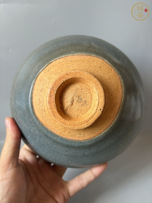 古玩陶瓷鈞窯青釉大碗真品鑒賞圖
