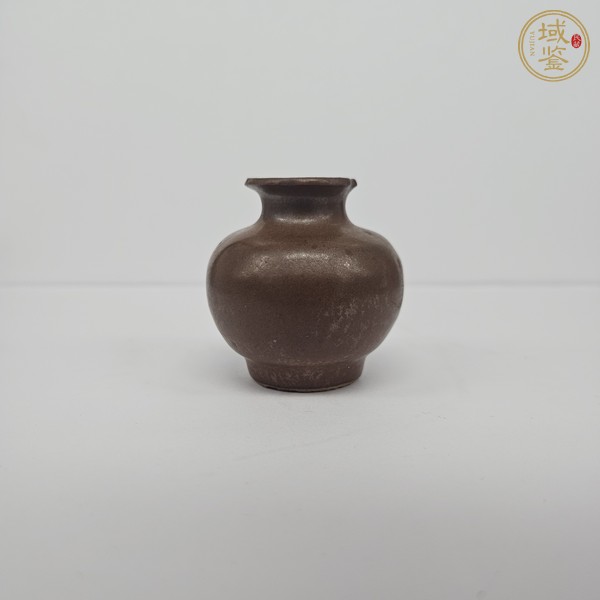 古玩紫金釉/醬釉小罐真品鑒賞圖