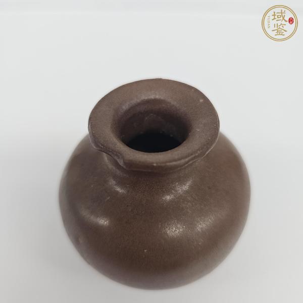 古玩陶瓷紫金釉/醬釉小罐真品鑒賞圖