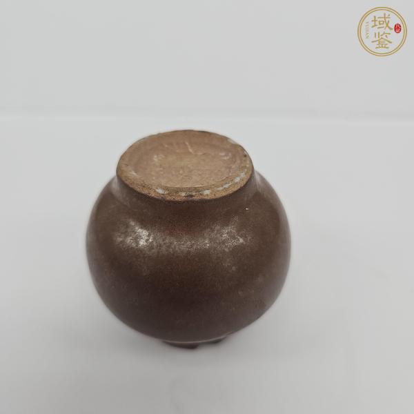 古玩陶瓷紫金釉/醬釉小罐真品鑒賞圖
