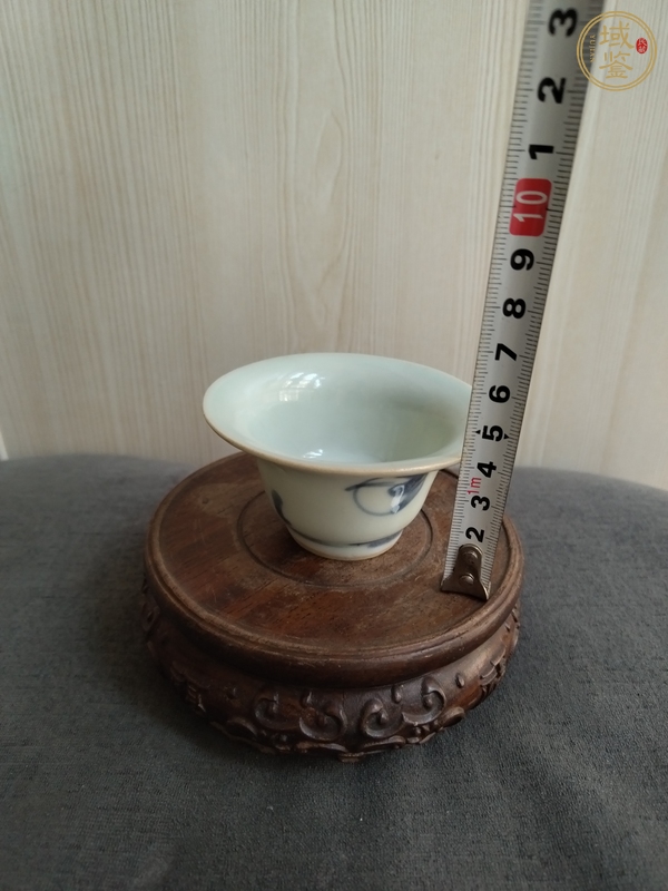 古玩陶瓷青花飛鳥杯真品鑒賞圖