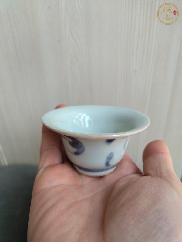 古玩陶瓷青花飛鳥杯真品鑒賞圖