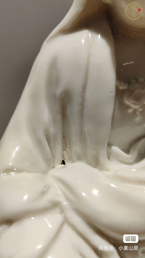 古玩陶瓷德化窯觀音塑像真品鑒賞圖