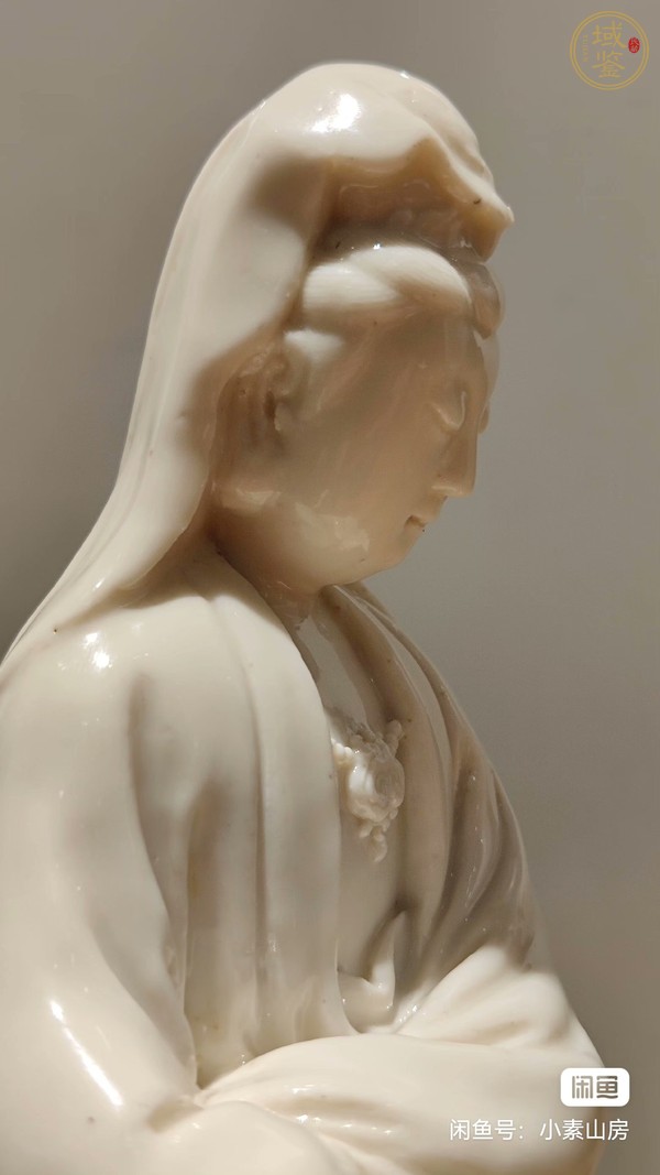 古玩陶瓷德化窯觀音塑像真品鑒賞圖