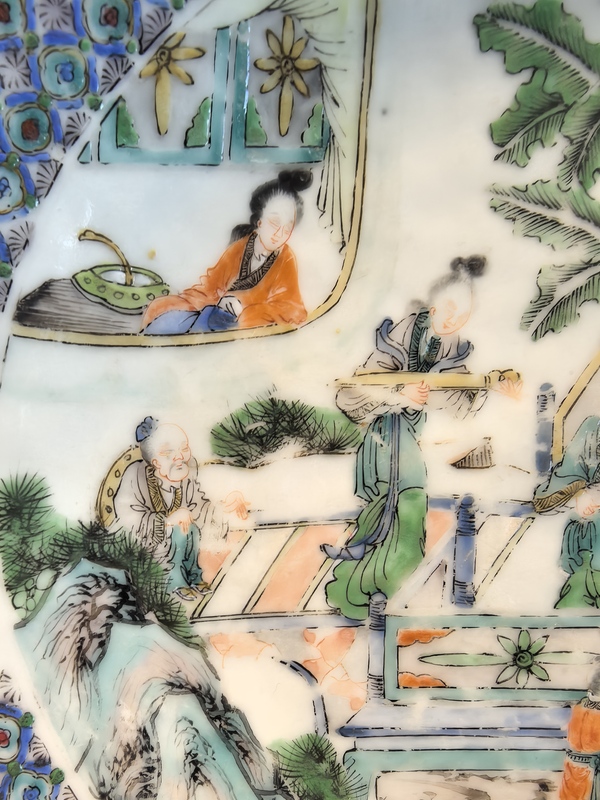古玩陶瓷30厘米咸豐五彩暗春宮人物故事大盤(pán)拍賣(mài)，當(dāng)前價(jià)格1880元