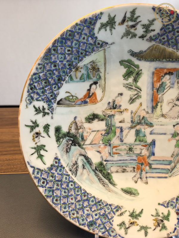 古玩陶瓷咸豐五彩人物故事盤真品鑒賞圖