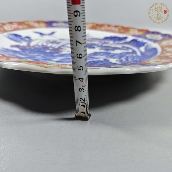 古玩陶瓷青花礬紅盤真品鑒賞圖