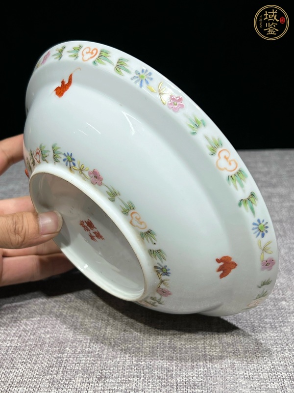 古玩陶瓷粉彩盤真品鑒賞圖