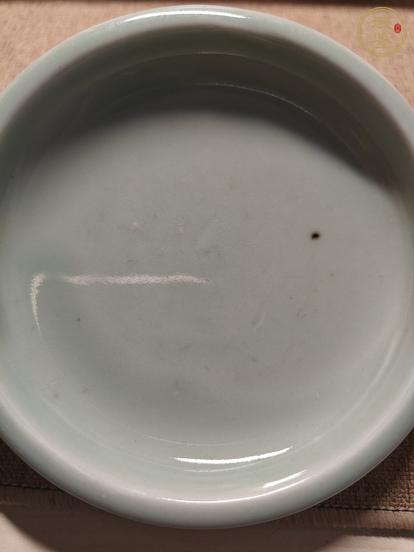 古玩陶瓷日本明治仿龍泉水洗真品鑒賞圖