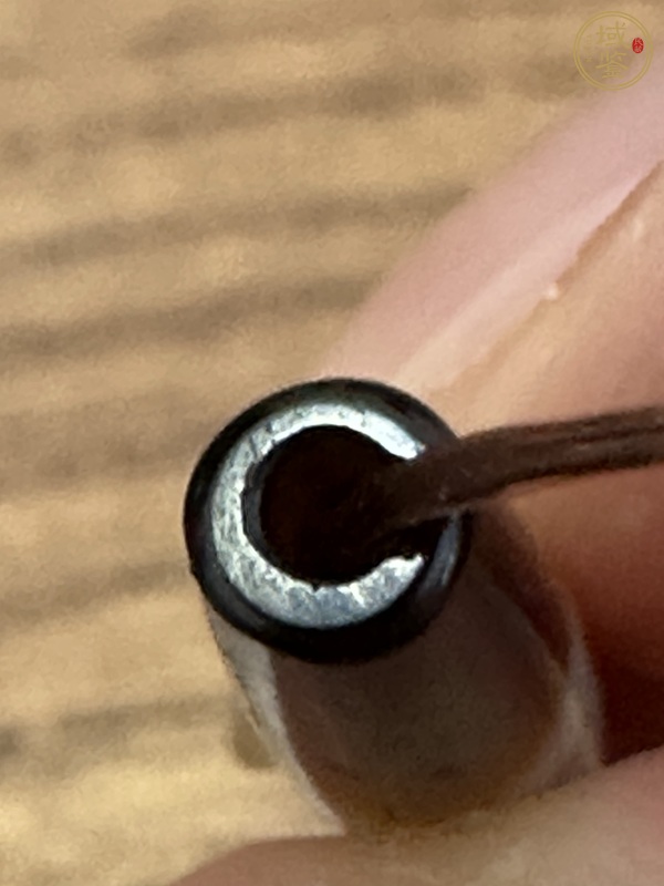 古玩玉器一線紋瑪瑙線珠真品鑒賞圖