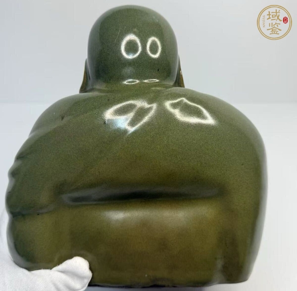 古玩陶瓷茶葉末釉彌勒佛真品鑒賞圖