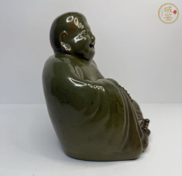 古玩陶瓷茶葉末釉彌勒佛真品鑒賞圖