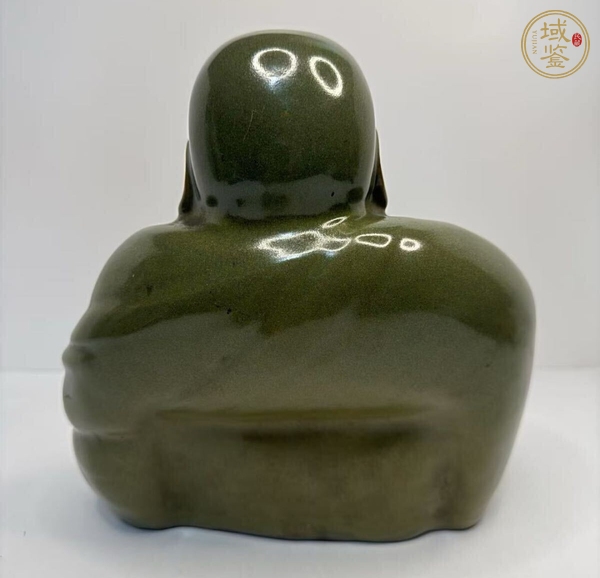 古玩陶瓷茶葉末釉彌勒佛真品鑒賞圖