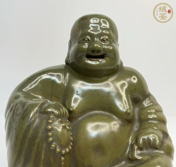古玩陶瓷茶葉末釉彌勒佛真品鑒賞圖