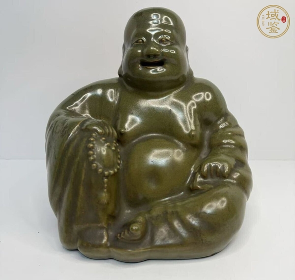 古玩茶葉末釉彌勒佛真品鑒賞圖