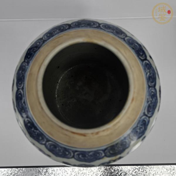 古玩陶瓷花卉紋青花罐真品鑒賞圖