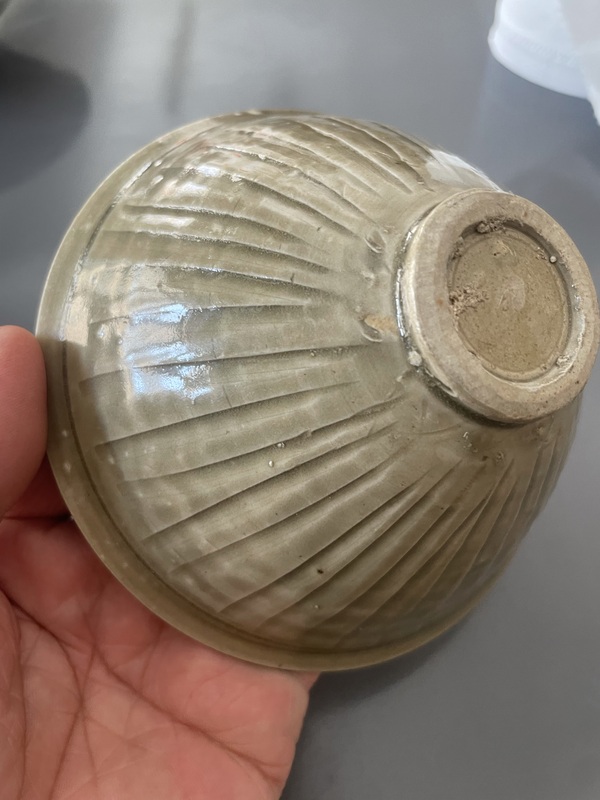 古玩陶瓷耀州窯海水游魚盞拍賣，當前價格32000元