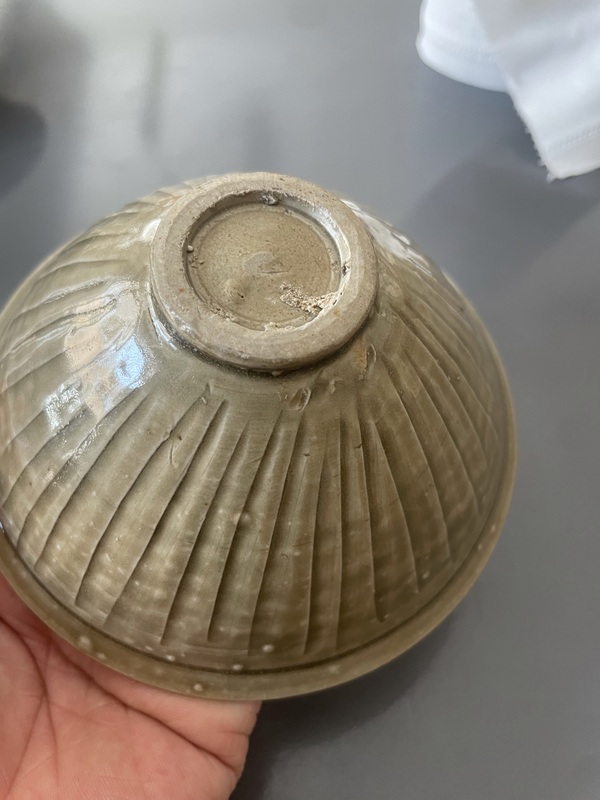 古玩陶瓷耀州窯海水游魚盞拍賣，當前價格32000元