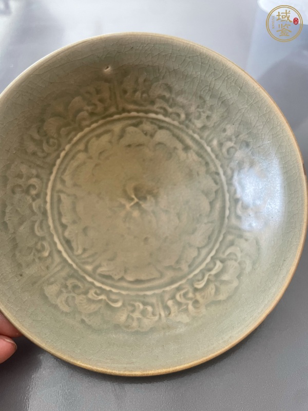 古玩陶瓷耀州窯分組花卉紋盤真品鑒賞圖