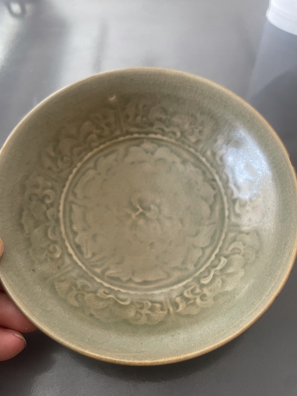 古玩陶瓷耀州窯分組花卉紋盤拍賣，當前價格16000元