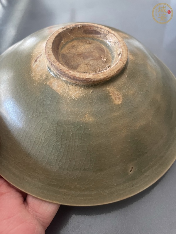 古玩陶瓷耀州窯分組花卉紋盤真品鑒賞圖