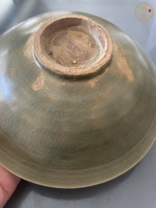 古玩陶瓷耀州窯分組花卉紋盤真品鑒賞圖