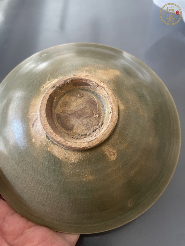古玩陶瓷耀州窯分組花卉紋盤真品鑒賞圖