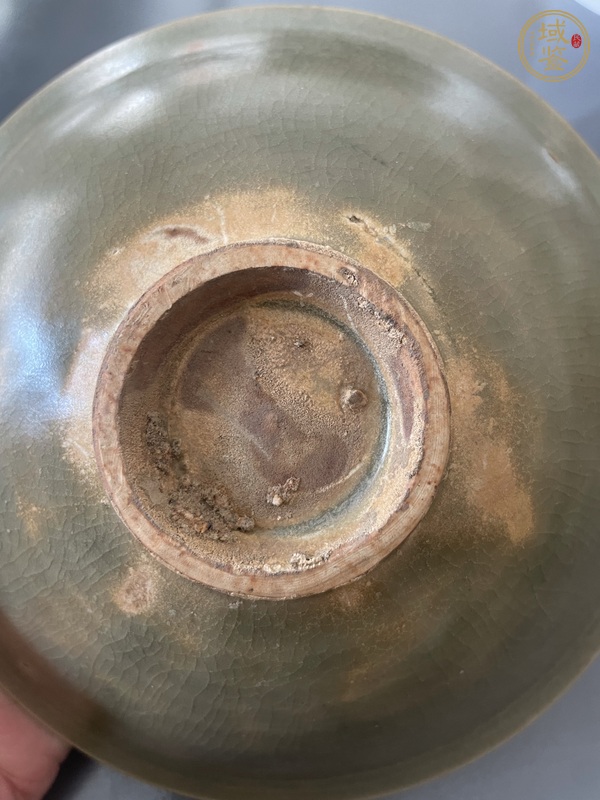 古玩陶瓷耀州窯分組花卉紋盤真品鑒賞圖