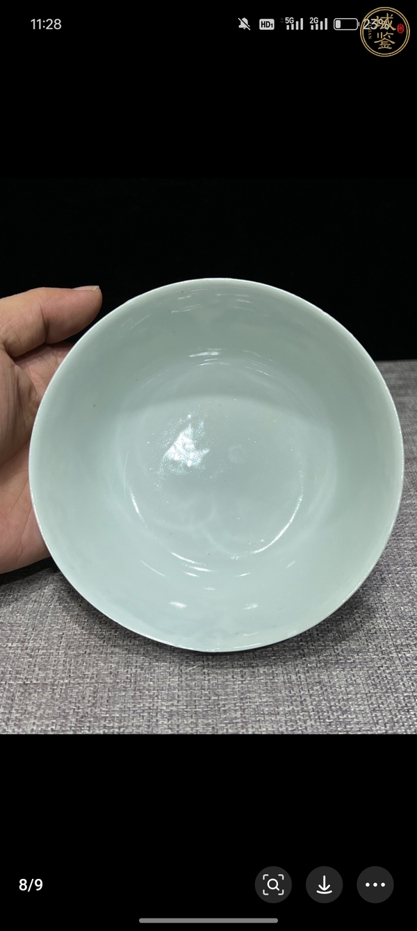 古玩陶瓷晚清青花龍紋蓋碗真品鑒賞圖
