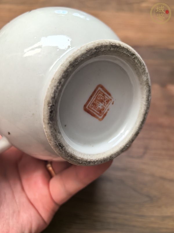 古玩陶瓷粉彩鳳儀亭圖酒壺真品鑒賞圖