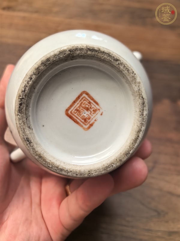 古玩陶瓷粉彩鳳儀亭圖酒壺真品鑒賞圖