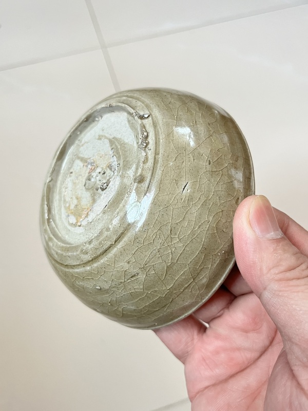 古玩陶瓷元~龍泉青瓷黃釉水洗拍賣(mài)，當(dāng)前價(jià)格2800元