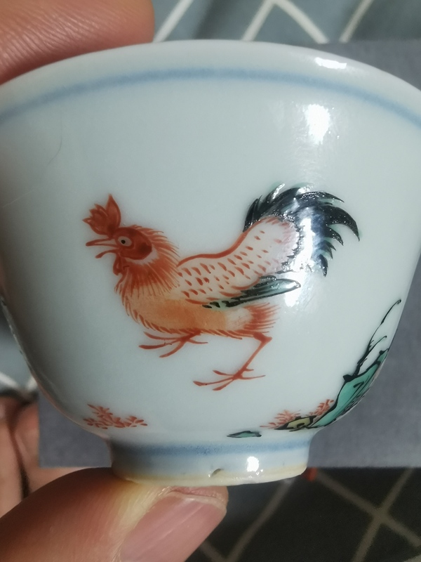古玩陶瓷大雞圖杯拍賣，當前價格16800元
