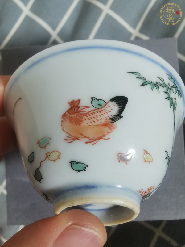 古玩陶瓷大雞圖杯真品鑒賞圖