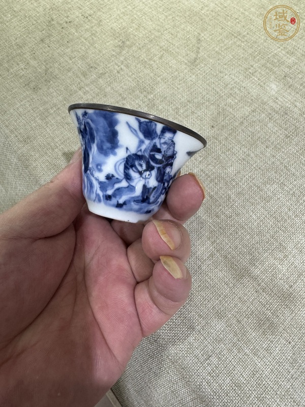 古玩陶瓷晚清人物故事杯真品鑒賞圖