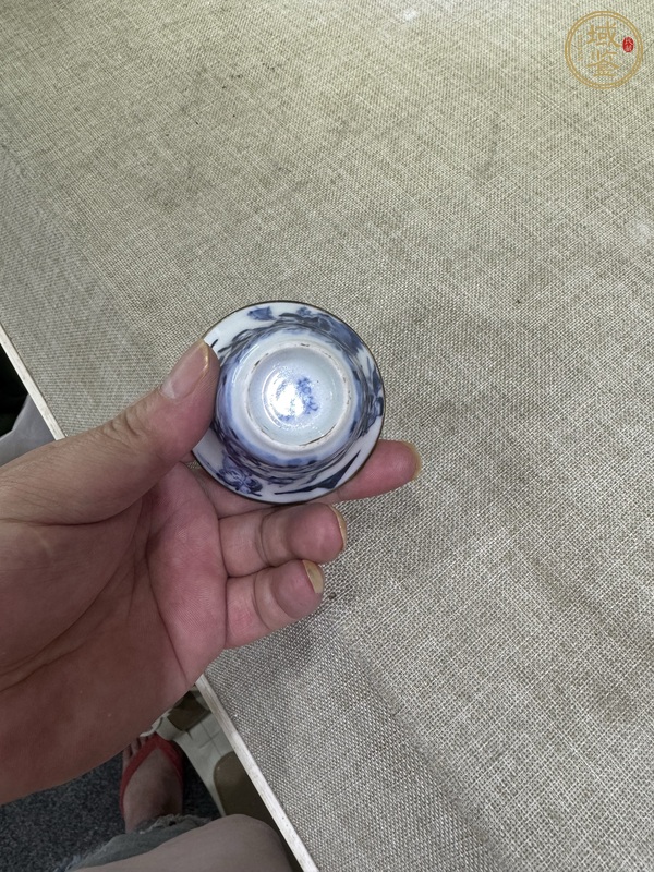 古玩陶瓷晚清人物故事杯真品鑒賞圖