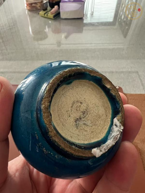 古玩陶瓷藍釉錐把瓶真品鑒賞圖
