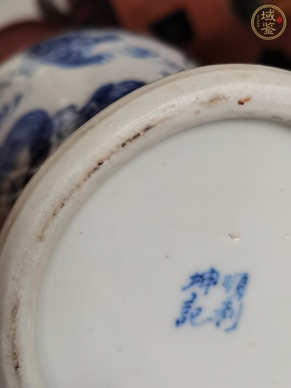 古玩陶瓷晚清民國青花觀音瓶真品鑒賞圖