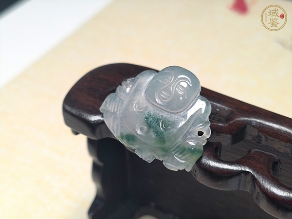 古玩雜項清代翡翠彌勒佛真品鑒賞圖