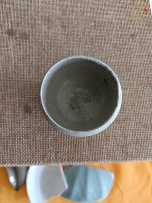 古玩陶瓷青白釉高足杯真品鑒賞圖