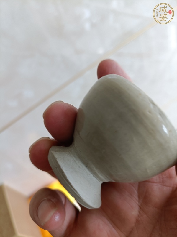 古玩陶瓷青白釉高足杯真品鑒賞圖