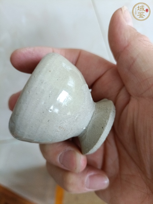 古玩陶瓷青白釉高足杯真品鑒賞圖