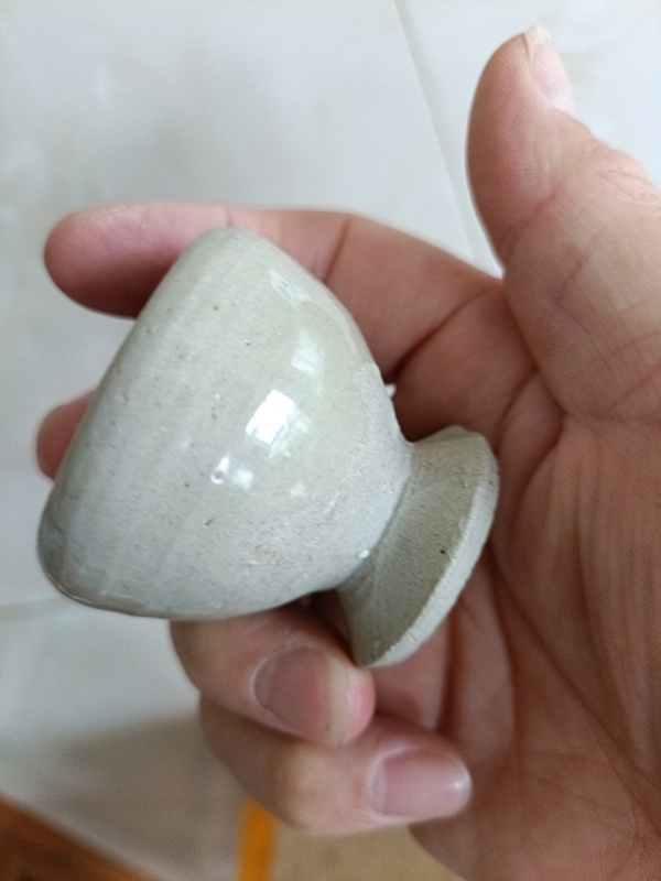 古玩陶瓷宋代晚期青白釉高足杯拍賣，當(dāng)前價格369元
