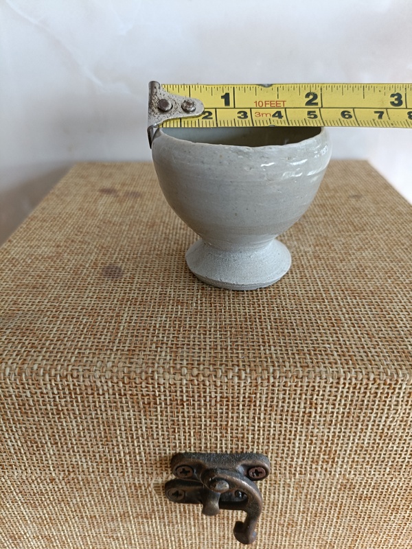 古玩陶瓷宋代晚期青白釉高足杯拍賣，當(dāng)前價格369元
