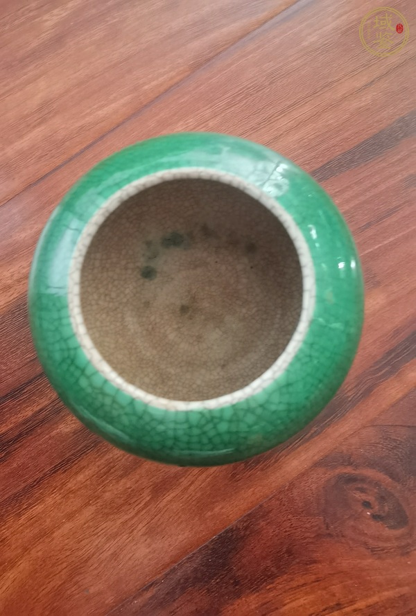 古玩陶瓷綠哥釉水洗真品鑒賞圖