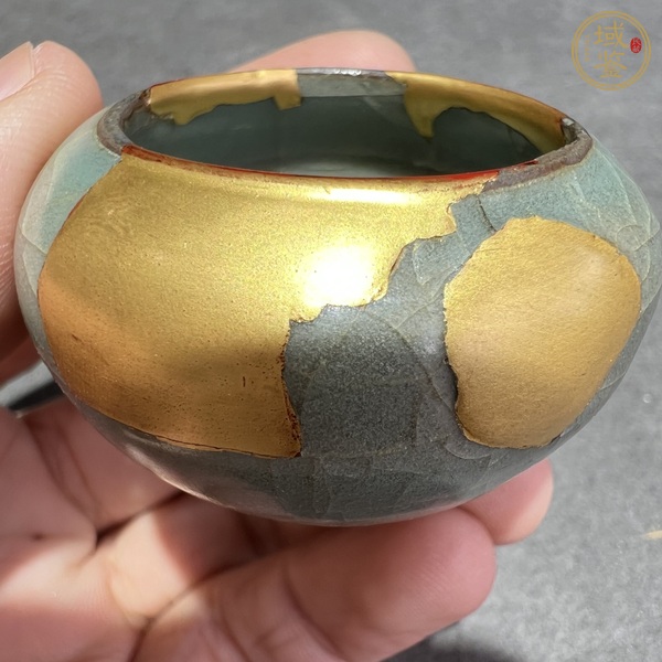 古玩陶瓷金元時(shí)期河南青瓷鳥(niǎo)食罐真品鑒賞圖