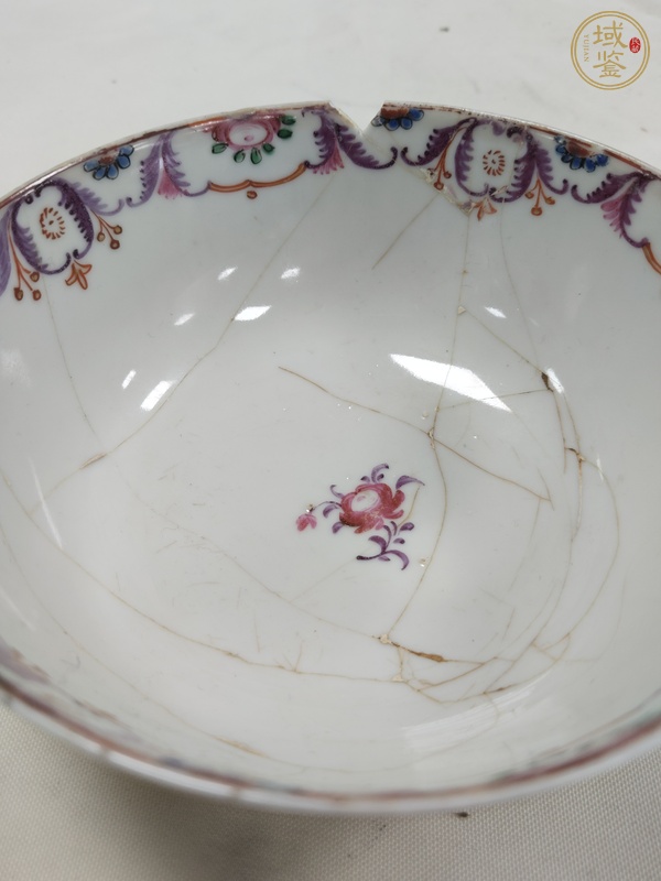 古玩陶瓷廣彩畫鹿圖碗真品鑒賞圖