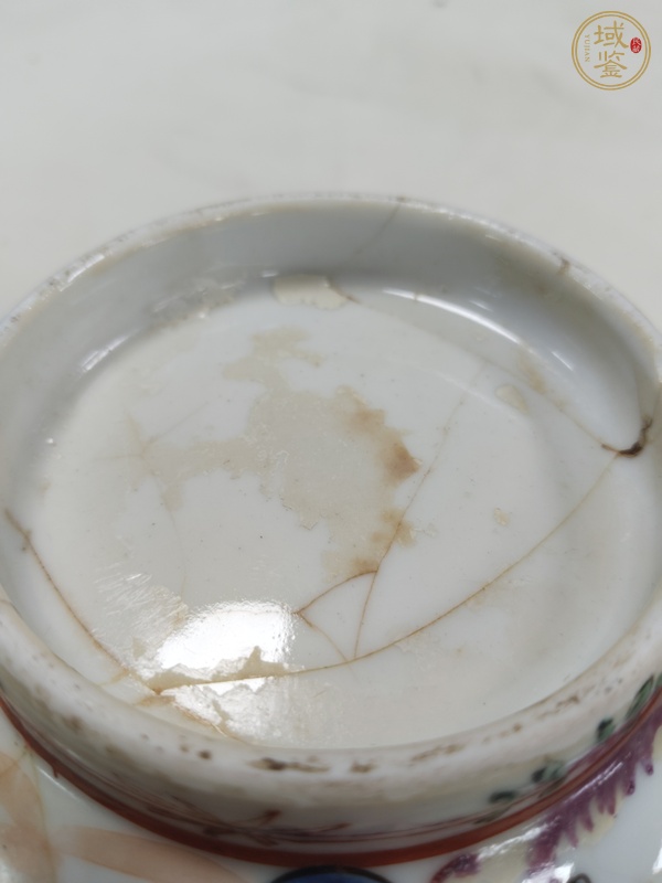 古玩陶瓷廣彩畫鹿圖碗真品鑒賞圖